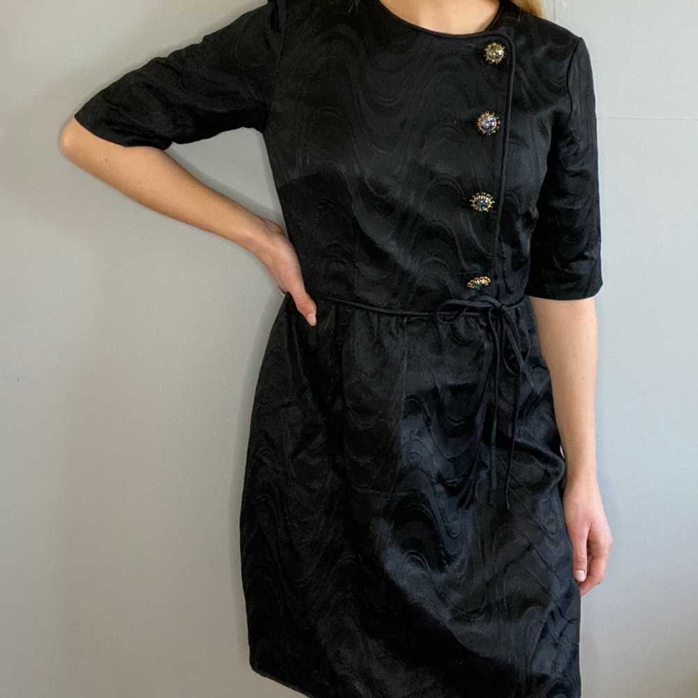 JOUOVICH-HAWK Black Knee Length Dress